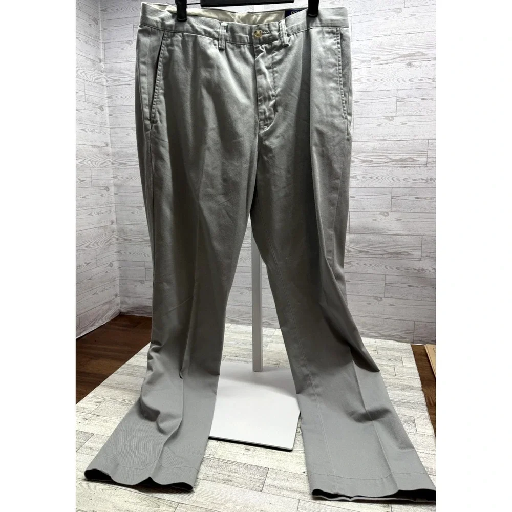 Polo Ralph Lauren Pants Mens 33x32 Gray Classic‎ Fit Twill The Polo Chino